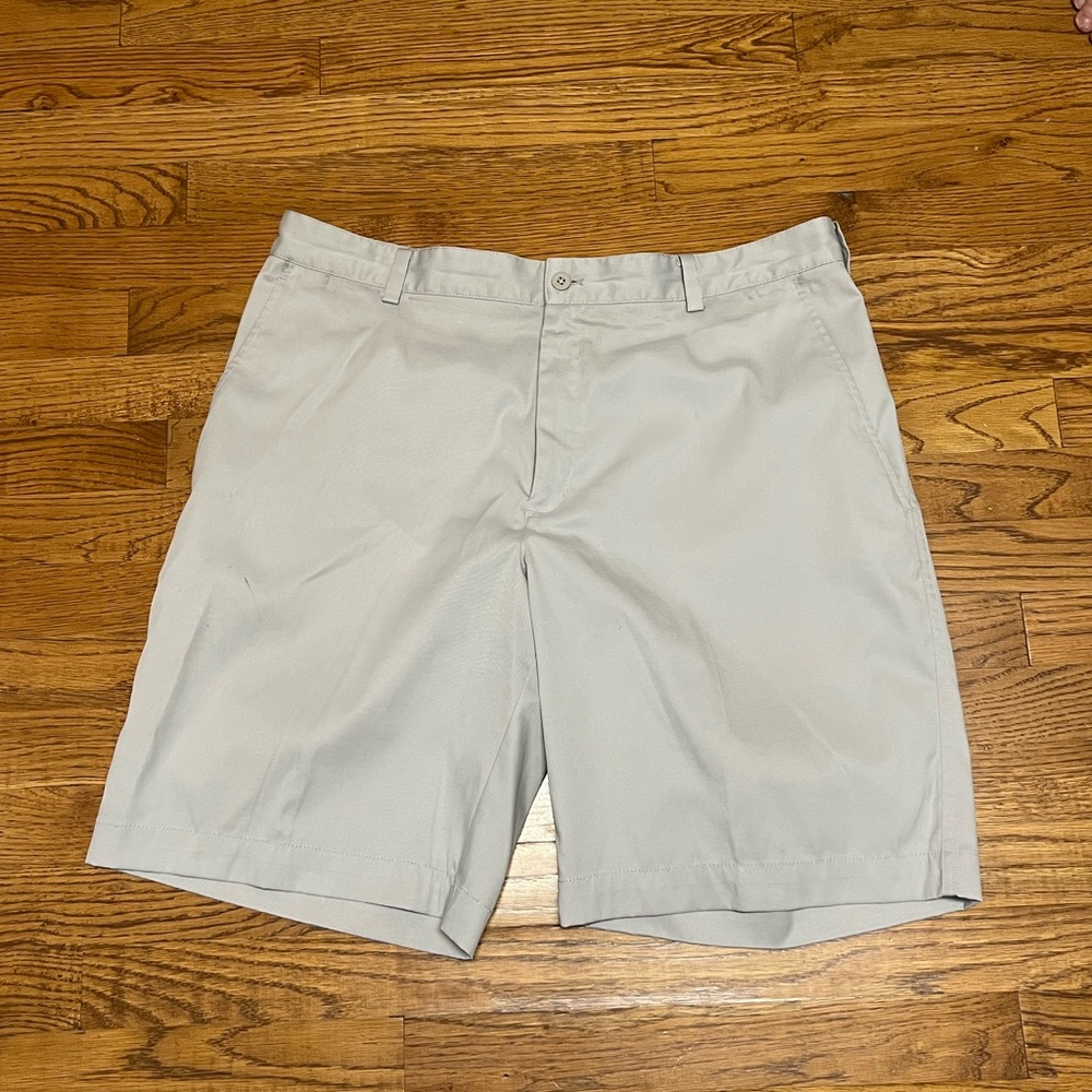 Nike Tan Flat Front Shorts Classic Cut